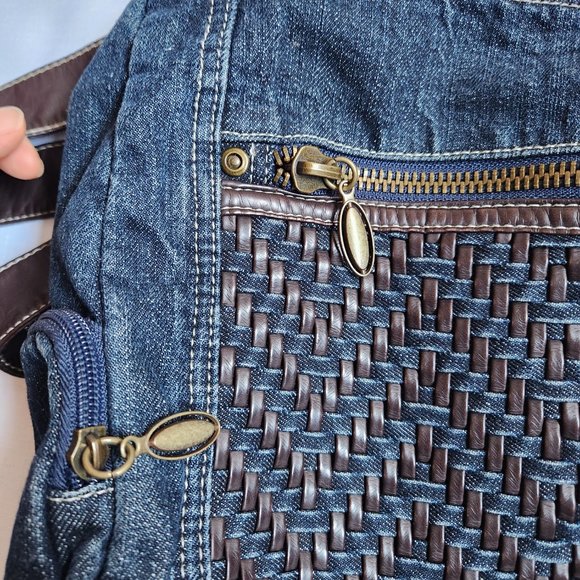 Denim/ Leather Crossbody Bag - Picture 16 of 16